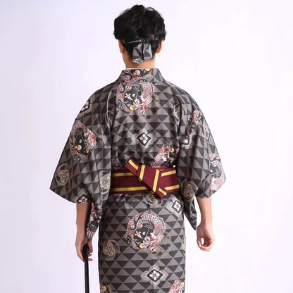 Dragon Diamond Wagara Men Kimono