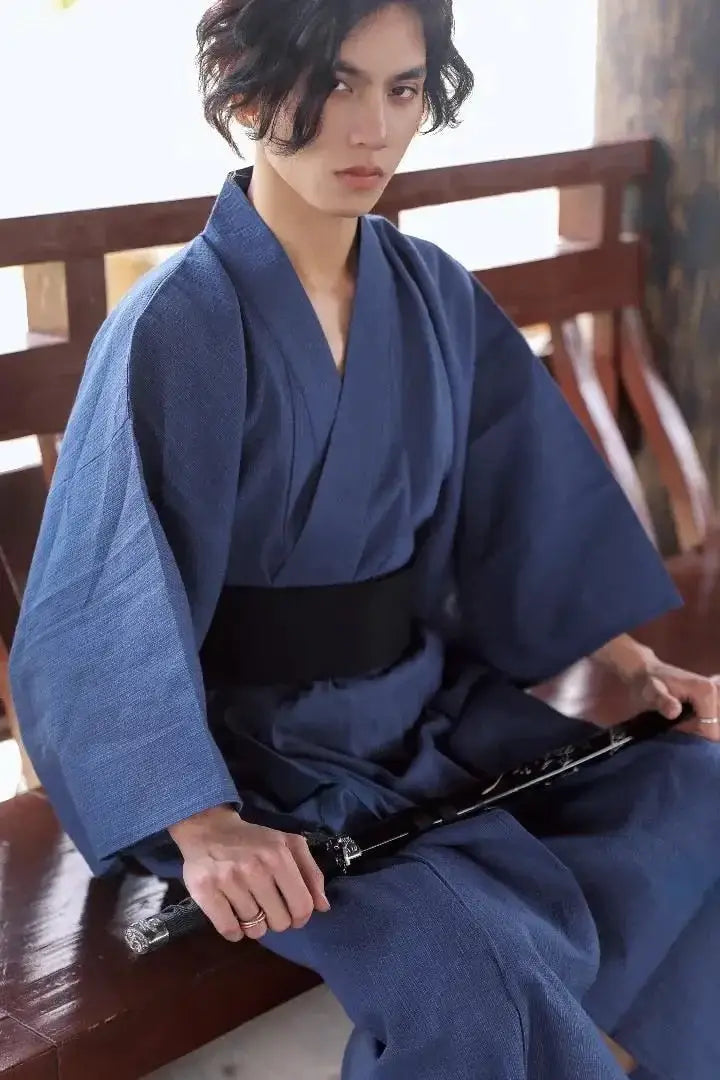 Royal Blue Traditional Men Kimono – 🈹 JAPAN BOX