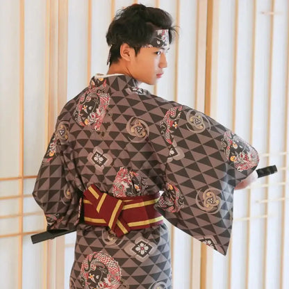 Dragon Diamond Wagara Men Kimono