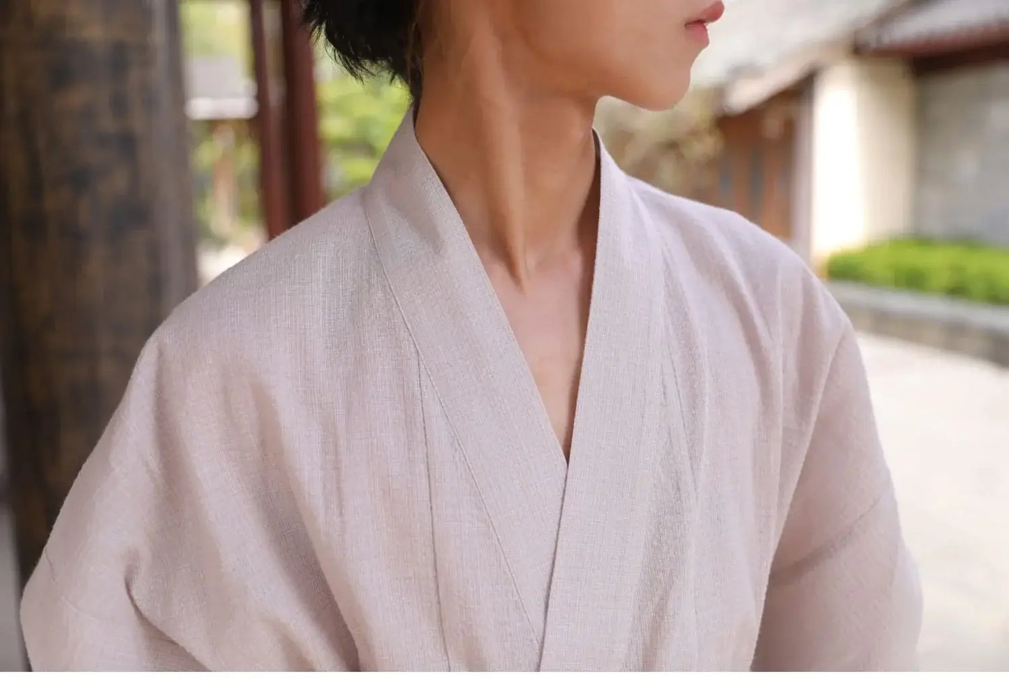 White Traditional Men Kimono
