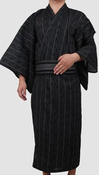 Yukata tradicional negra para hombre