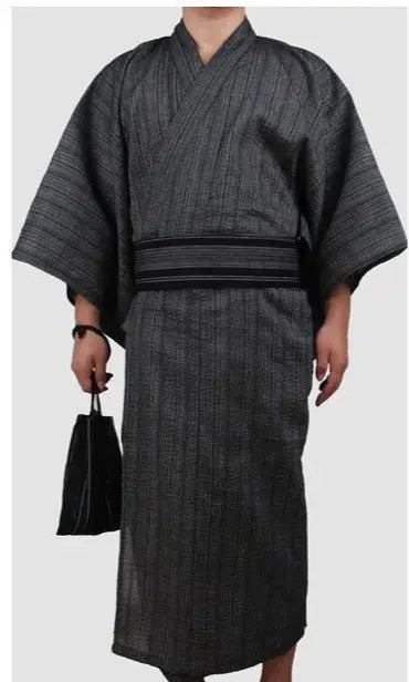 Yukata Traditionnel Gris pour Homme