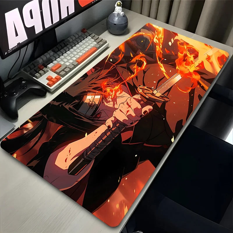 Itachi Fire Anime Mouse Pad