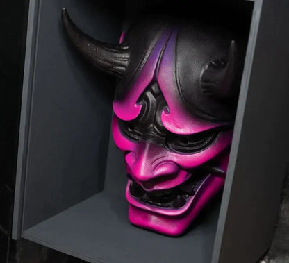 Neon Pink Hannya Decor Mask