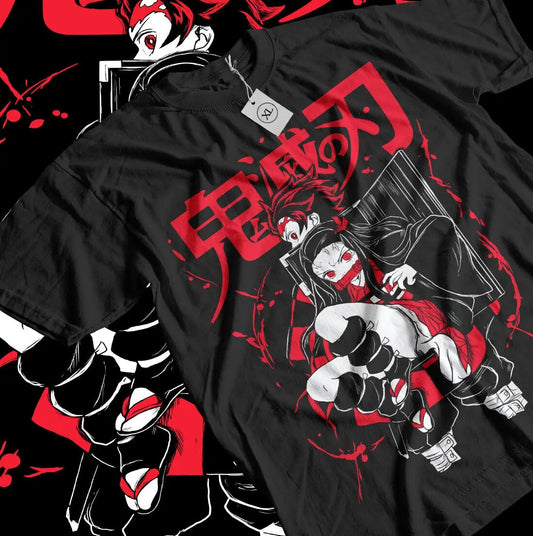 Nezuko Tanjiro Retro Anime Shirt