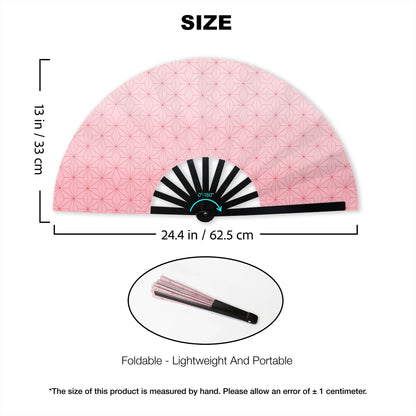Nezuko-style folding fan size and portability details
