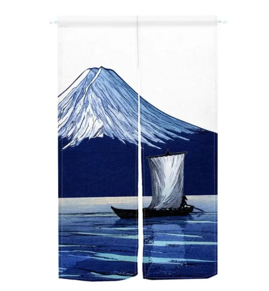 Mount Fuji River Noren Curtain