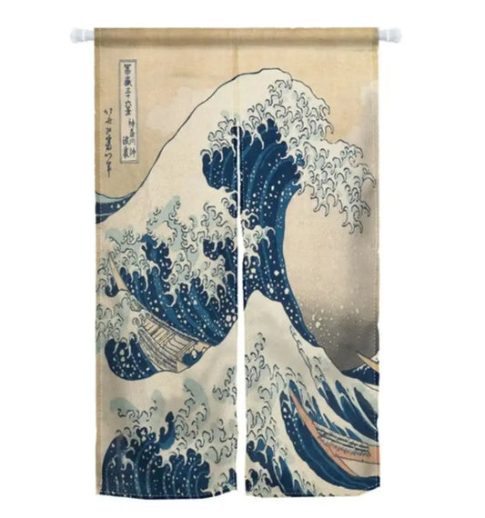 Ukiyo-e Wave Noren Curtain