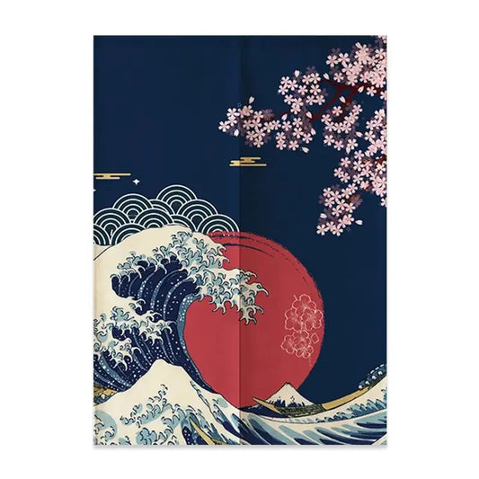 Noren de l&#39;aube de la vague de Kanagawa