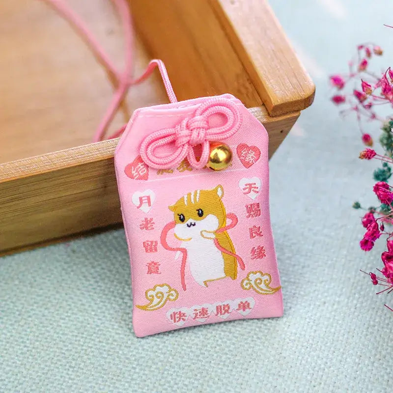 Shiba Inu Pink Omamori