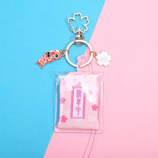 Amuletos de la suerte Sakura Rosa Omamori