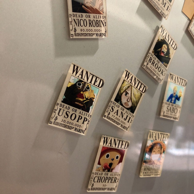 Wanted One Piece Anime Fridge Magnets