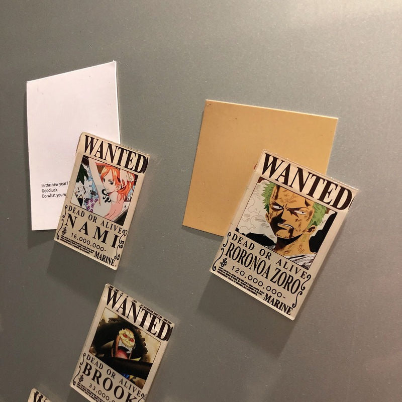 Wanted One Piece Anime Fridge Magnets