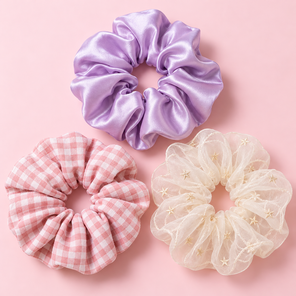 Pastel Star Harajuku Scrunchie Set