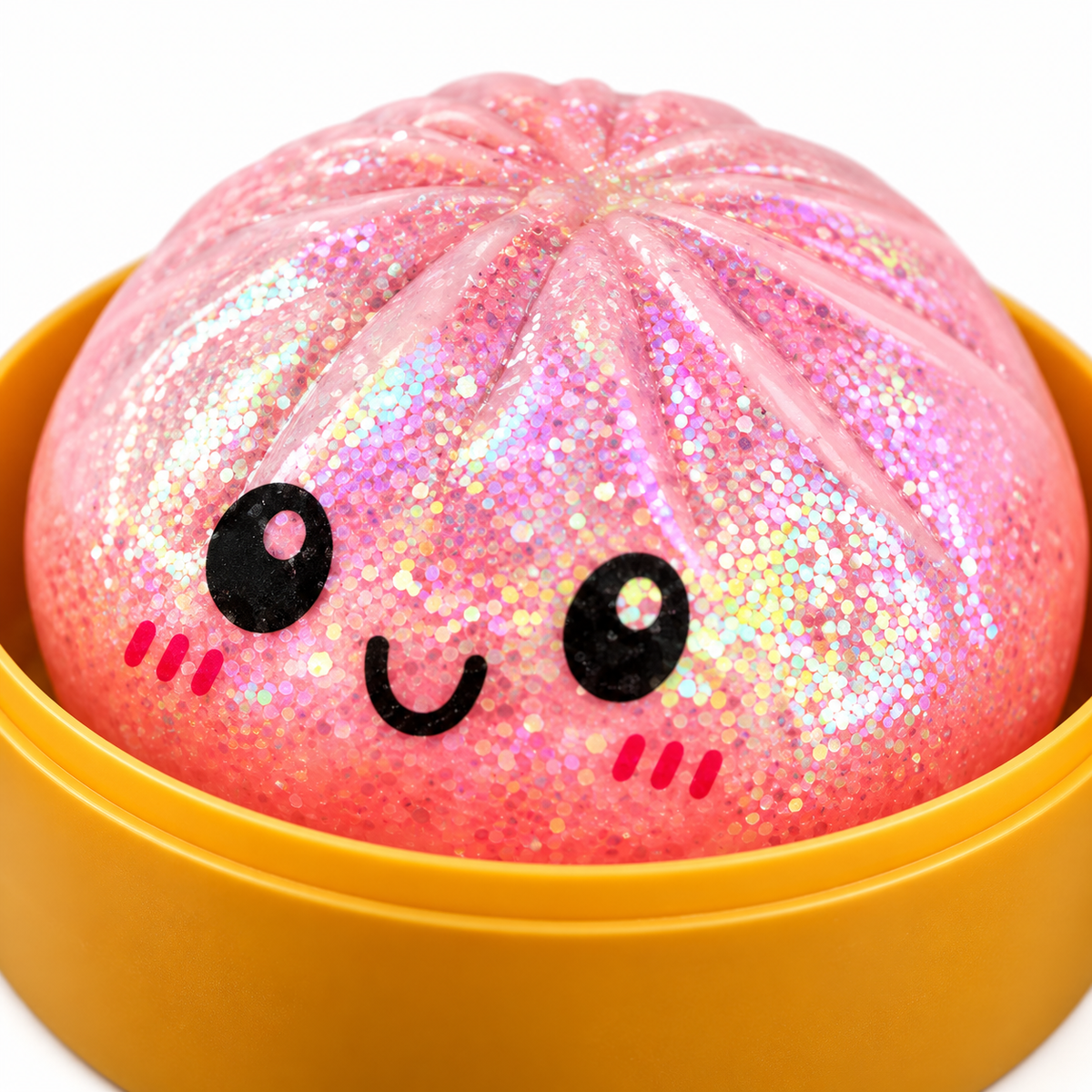 Pink Glitter Dumpling Squishy, additional product view 1