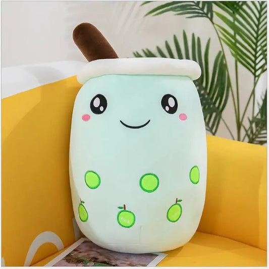 Lindo peluche de té de burbujas de menta