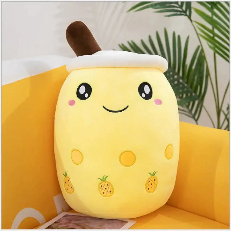 Cute Yellow Bubble Tea Plushie