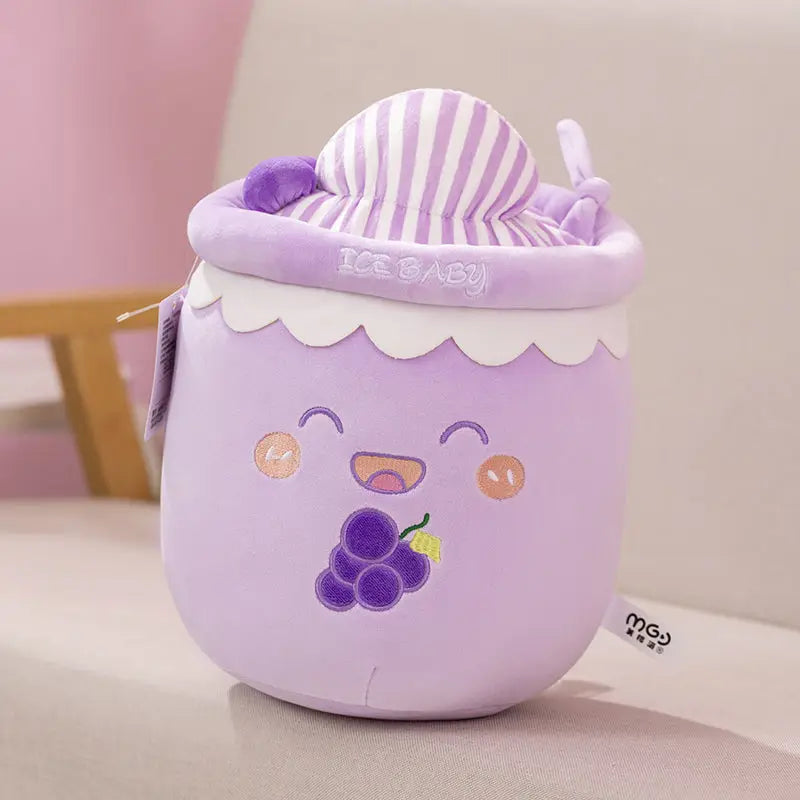Adorable Grape Bubble Tea Plushie