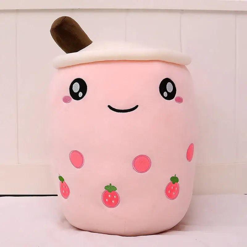 Cute Pink Bubble Tea Plushie