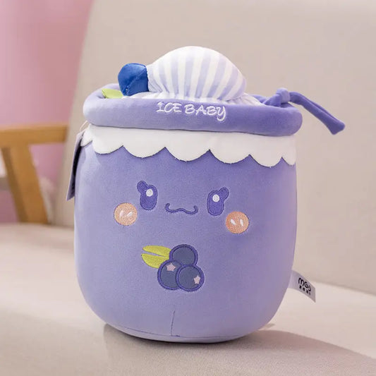 Adorable Blueberry Bubble Tea Plushie
