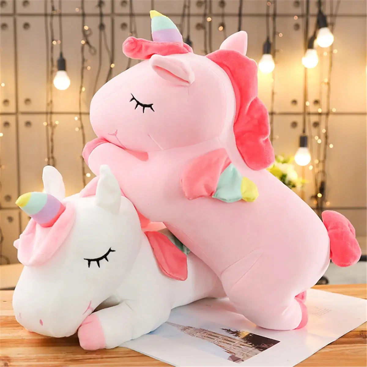 Pink Kawaii Flying Unicorn Plushie