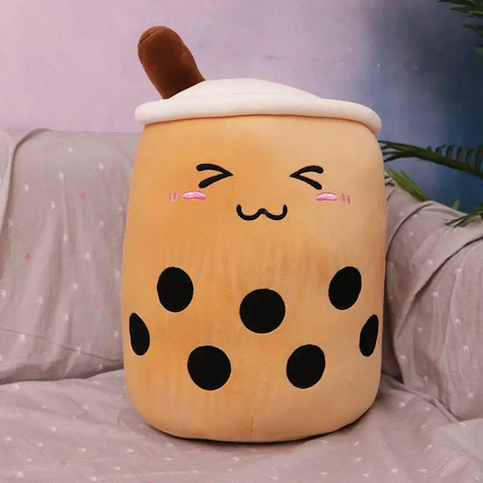 Peluche Bubble Tea marrone arrossato