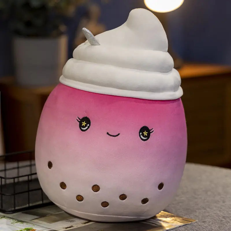 Pink Ice Cream Bubble Tea Plushie