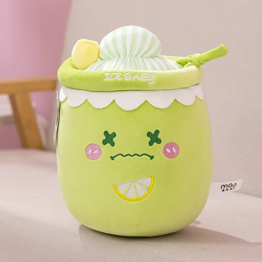 Adorable Lime Bubble Tea Plushie