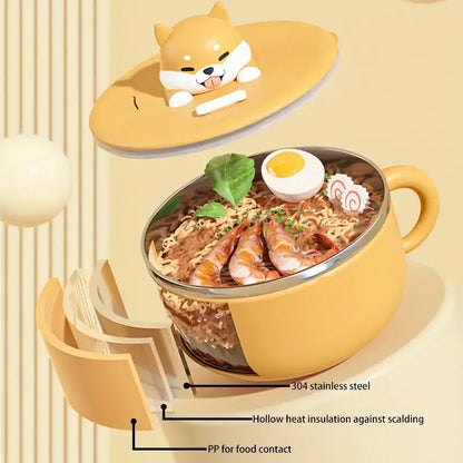 Cute Shiba Ramen Bowl Set