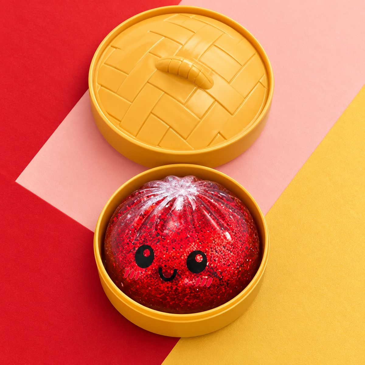 Red Glitter Dumpling Squishy, additional product view 1