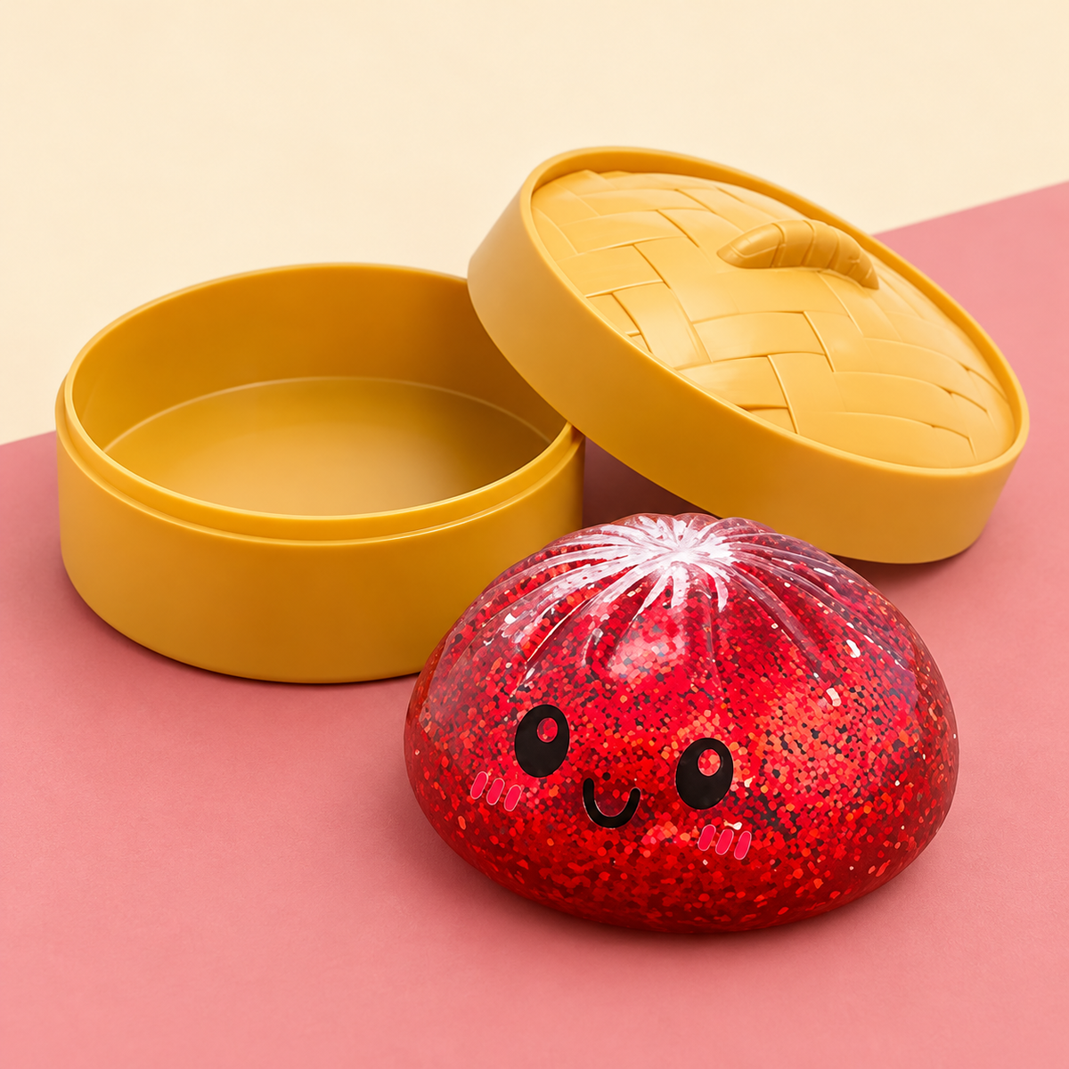 Red Glitter Dumpling Squishy, additional product view 4