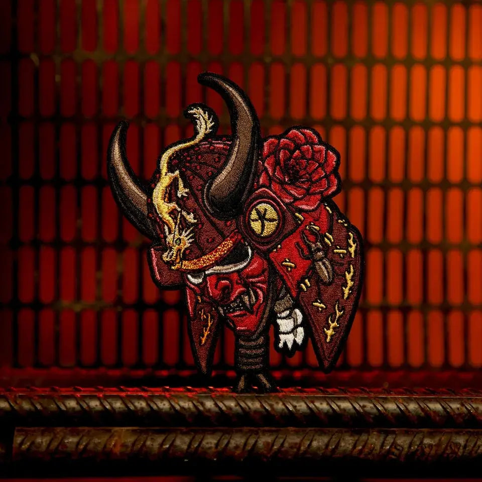 Parche Samurai de Loto Rojo