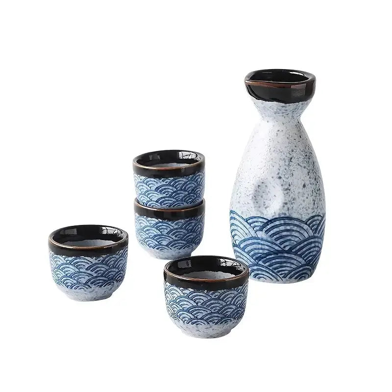 Japanese Waves Sake Set