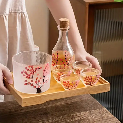 Sakura Crystal Sake Set