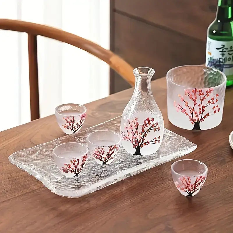 Sake Set Spring Sakura Crystal Sake Set – 🈹 JAPAN BOX