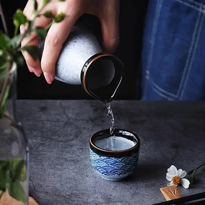 Japanese Waves Sake Set