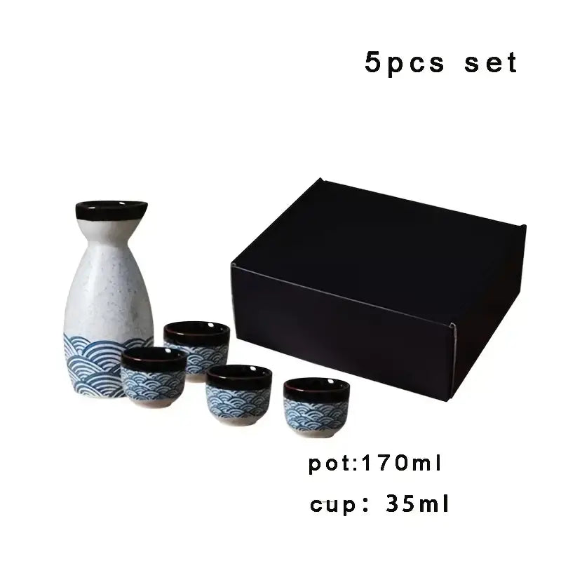 Japanese Waves Sake Set