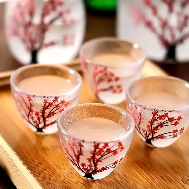 Sakura Crystal Sake Set