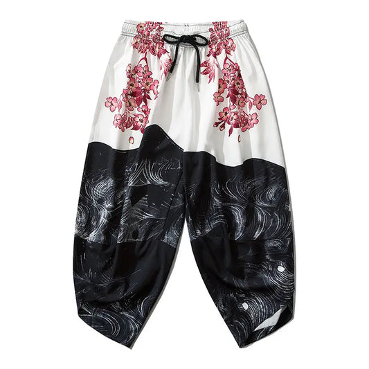Pantaloni Harem color block Sakura Blossom