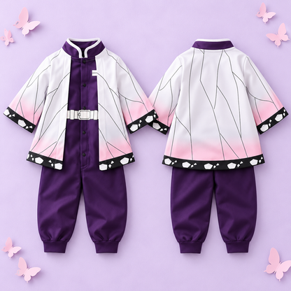Shinobu baby onesie front and back views