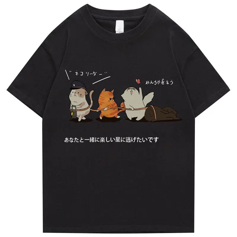 T-shirt drôle d&#39;aventure de chat