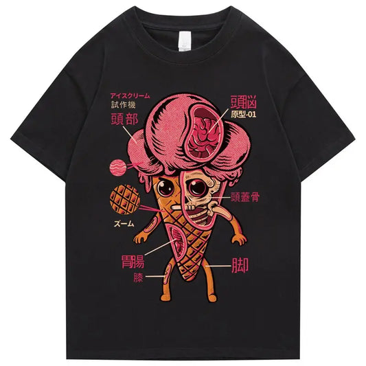 T-shirt Anatomie de la crème glacée Kanji