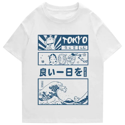 T-shirt giapponese pop vintage dei cartoni animati