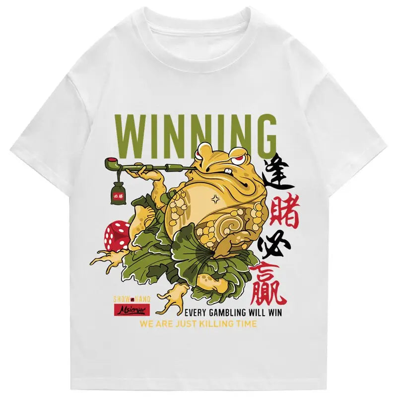 Camiseta Kanji de rana próspera