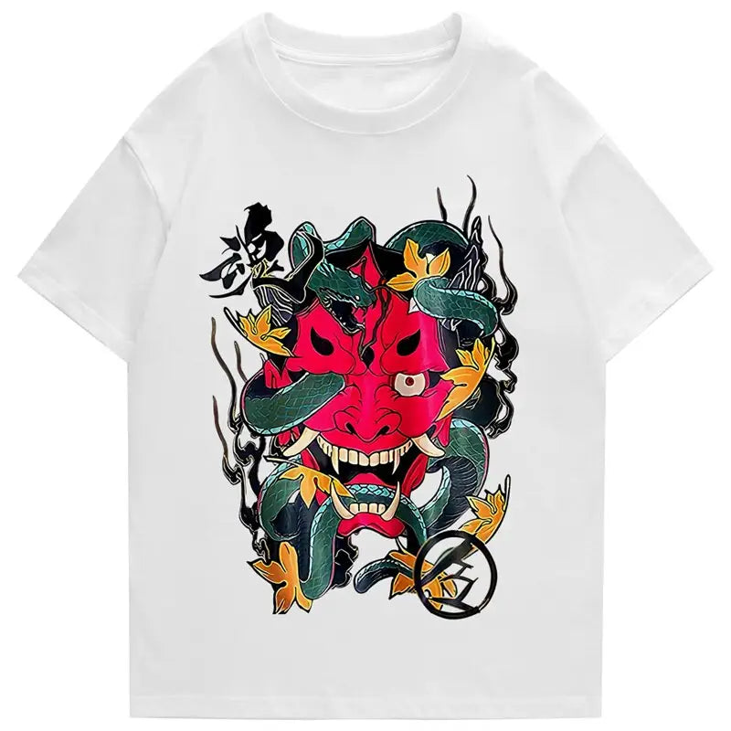 Camiseta retro Hannya Demon Snake