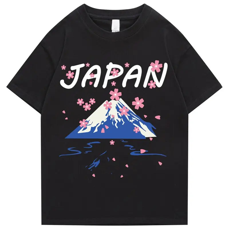 Monte Fuji Sakura Camiseta clásica