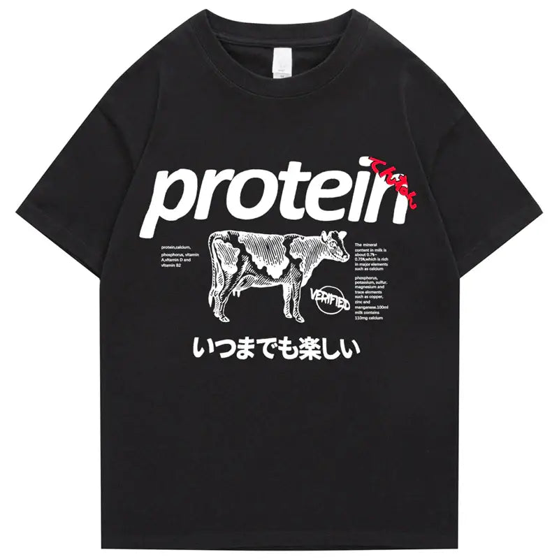 T-shirt de vache rétro protéiné