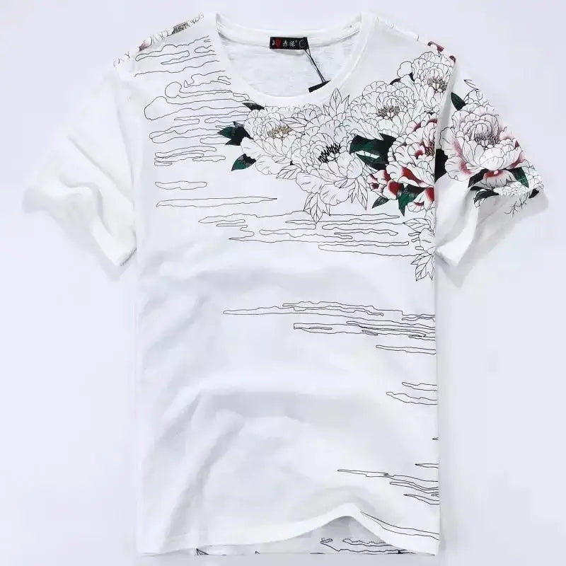 Dragon & Tiger Duel Embroidery T-Shirt