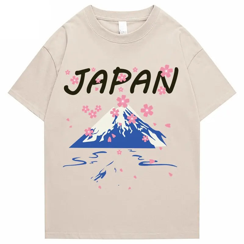 Monte Fuji Sakura Camiseta clásica