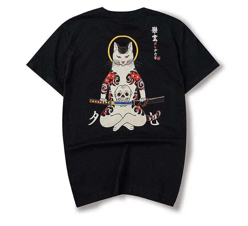 Divine Irezumi Cat Warrior Shirt – JAPAN BOX